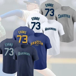 HOT SALE ! Logan Evans #73 Seattle Mariners 2025 Player Name & Number FAST SHIP - Picture 1 of 11