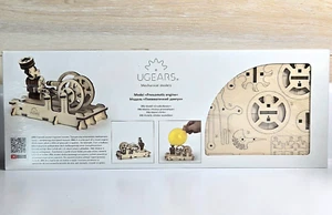 UGEARS Model Pneumatic engine Kit | 3D Wooden Puzzle | Mechanical Model - NEW - Picture 1 of 6