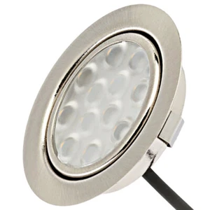 Superflache LED Möbel Einbauleuchten Lina 12V - 3W - Zuleitung 1.8m - ohne Trafo - Bild 1 von 19