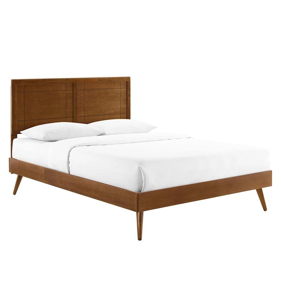 Modway Marlee Full Wood Platform Bed/Splayed Legs Walnut -MOD-6628-WAL