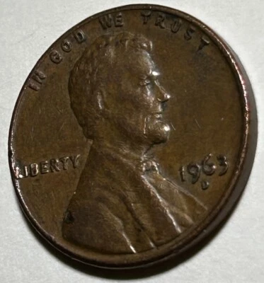 1963 D Lincoln Memorial penny Offset Rim Good Condition L on Edge Error -(RARE)- - Image 1 of 4