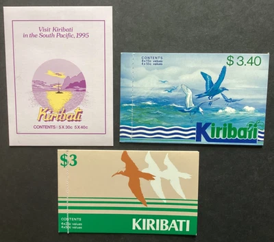KIRIBATI  1980s-90s Booklets x 3  MNH including 4 x 55c White Tern SG175a (A398) - Image 1 of 2