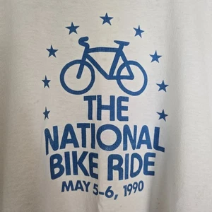 Vintage 1990 National Bike Ride T-Shirt Break Away Bicycle Club Single Stitch - Bild 1 von 19