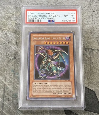 2004 Yu-Gi-Oh Chaos Emperor Dragon Envoy Of The End PSA 8 NM/MT Invasion Chaos - Image 1 of 2