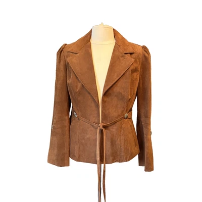 Chaqueta de cuero de gamuza marrón Renegade Spirit para mujer vaquera occidental EE. UU. Foto 1 de 4