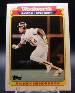 1991 Topps Woolworth Baseball Highlights #26 Rickey Henderson NM - Picture 1 of 2