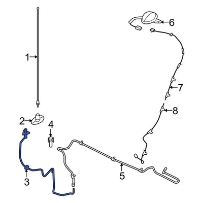 For Ford F-150 2009-2014 Ford CL3Z18A984B Radio Antenna Base Foto 1 de 3