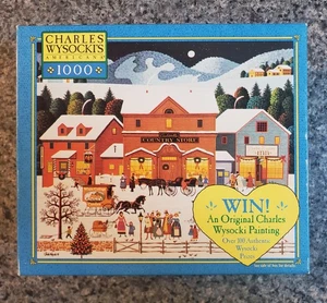 Milton Bradley Charles Wysocki CHRISTMAS EVE 1000-teiliges Puzzle KOMPLETT - Bild 1 von 6