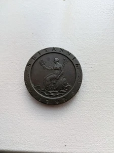1797 Cartwheel Twopence , King George lll Copper Coin - Picture 1 of 2
