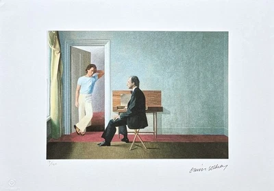 DAVID HOCKNEY - George Lawson y Wayned Sleep - Firmado, 19/500, 50x35 cm Foto 1 de 4