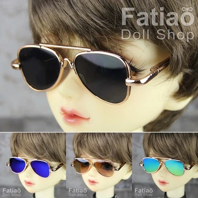 Nueva Moda Muñecas Marco Dorado Gafas de sol Gafas aptas para 1/3 BJD SD Super Dollfie Foto 1 de 4