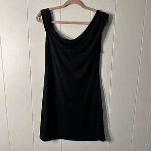 Free People Beach Black Mini  Bodycon Dress Unique Sleeves NWT Size Large - Picture 1 of 8