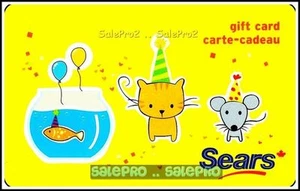 SEARS 2009 CANADA FISH TANK CAT & MOUSE CELEBRATION COLLECTIBLE GIFT CARD - Picture 1 of 2