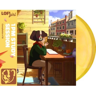Lofi Girl – 1PM Study Session (Piano Remixes) – 180g 2xLP Yellow & Orange Marble - Image 1 of 2