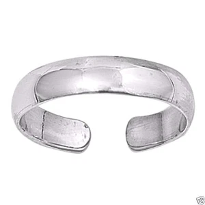 USA Seller Adjustable Plain Toe Ring Sterling Silver 925 Beach Jewelry Gift 4 mm - Picture 1 of 2