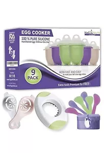 Silicone Egg Cooker Extended-Eggs Poacher Maker, Soft Hard Boiled Eggs Without - Picture 1 of 7