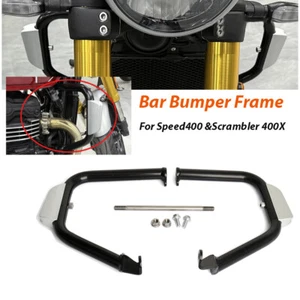 For Speed400 &Scrambler 400X 2024- Bumper Frame Protector Crash Bar - Picture 1 of 7