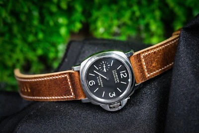 Correa de reloj vintage de cuero marrón Foto 1 de 4