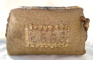 Bolso de Colección Australiano Cerámica Yute Hessian Diseño Cesta de Huevos - Imagen 1 de 7