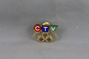 Calgary 1988 Olympic Pin - CTV Broadcaster Pin - Inlaid Pin - Picture 1 of 3