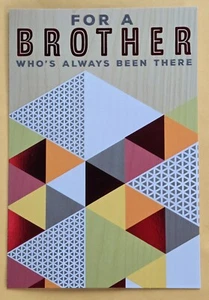 Biglietto Auguri "Per Un Fratello..." Compleanno Grande Formato 5,5x8,0"(+Busta) - Foto 1 di 4