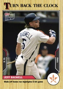 2021 TOPPS NOW TURN BACK THE CLOCK HOUSTON ASTROS JEFF BAGWELL #168 - Picture 1 of 1