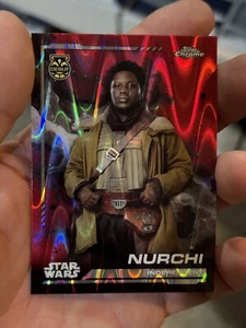 2024 TOPPS CHROME STAR WARS NURCHI #92 DEBUT CARD RED RAYWAVE REFRACTOR - Picture 1 of 2