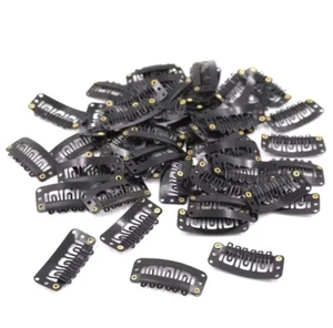 Black Hair Clips For Wig Making Count 10 - Picture 1 of 3