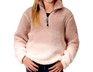 Roper Western Jacket Girls Fuzzy Polar Fleece Pink 03-298-0250-6171 PI - Picture 1 of 2