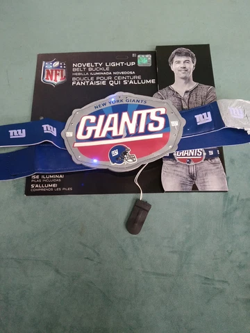 NFL  Novelty Light Up Belt Buckle Ny GIANTS battery included Cover