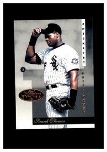 1996 Leaf Signature Series Gold Press Proof 150 Frank Thomas Checklist White Sox