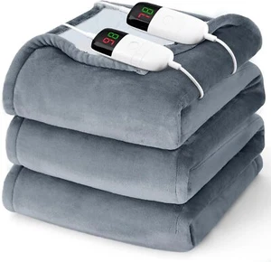 Heated Electric Blanket Queen Size - 84" X 90" Heating Blanket with Dual Control - Picture 1 of 6
