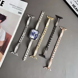 Bling Diamond Adjustable Wrist Watch Band Bracelet For Apple Watch Series 1-10 - Picture 1 of 17