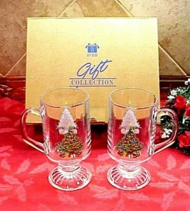 Vintage Irish Cream Mugs Avon Christmas Traditions Decorated Tree (2) Box - Picture 1 of 10
