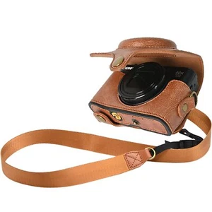 camera case PowerShot SX720 HS SX730 HS SX740 HS PU leather Light brown - Picture 1 of 9