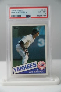 VINTAGE 1985 TOPPS CARD #665 DON MATTINGLY YANKEES PSA 6 EX-MT - Bild 1 von 2