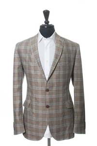 Etro Light Brown Check Linen Superleggera Blazer 23525 - Picture 1 of 5
