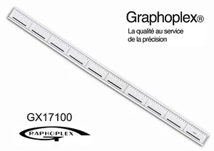 Règle de coupe bord acier anti-glisse quadrillée 100cm - Imagen 1 de 1