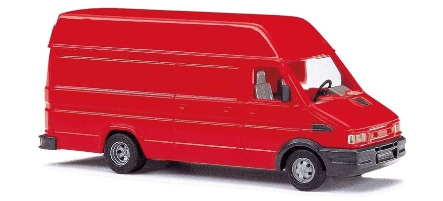 BUSCH 89114 Scala HO Furgone Iveco Daily colore rosso - Immagine 1 di 1