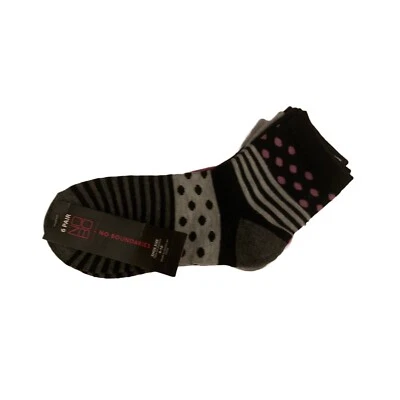 Womens No Boundaries Multicolored Textured Anklet Socks (6 Pair) Shoe Size: 4-10 - Изображение 1 из 3