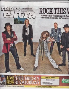 2012 Friday Extra Newsprnt Magazine Aerosmith Steven Tyler Rock Gerard Butler - Picture 1 of 4