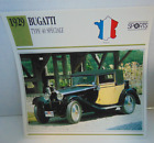 1929 BUGATTI Type 40 Speciale ATLAS EDITION Classic Car Info Spec Card