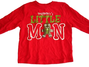 Jungen Weihnachten T-Shirt Lebkuchenmann rot Jumping Beans Langarm Größe 3T - Bild 1 von 11