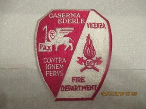 caserma ederle vicenza italy fire patch for display only super rare - Picture 1 of 3