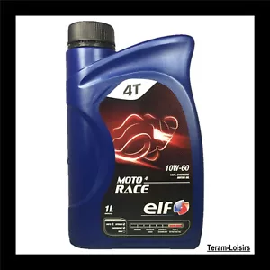 4 Litres Huile Moto ELF MOTO 4 RACE 10W-60 MA2 API SL - Haute Performance FRANCE - Imagen 1 de 2