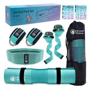 Juegos de almohadillas para sentadillas con barra de empuje de cadera con correa de levantamiento de pesas correa para el tobillo - Imagen 1 de 17