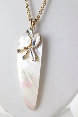 Collar R J Graziano Trozo Grande de Madreperla con Estrás Tono Dorado Foto 1 de 4