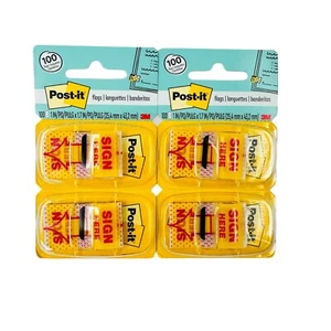 200 banderas post-it "Sign Here" banderas 680-SH2, 1 pulgada x 1,7 pulgadas. - Imagen 1 de 8