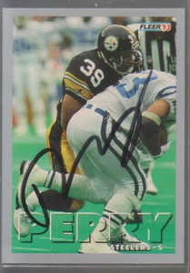 1993 autografiado Fleer Darren Perry - Steelers - Imagen 1 de 1