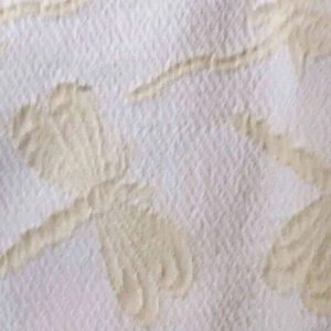 Bajamas pale yellow single cream dragonfly matelasse cotton standard sham - Picture 1 of 5